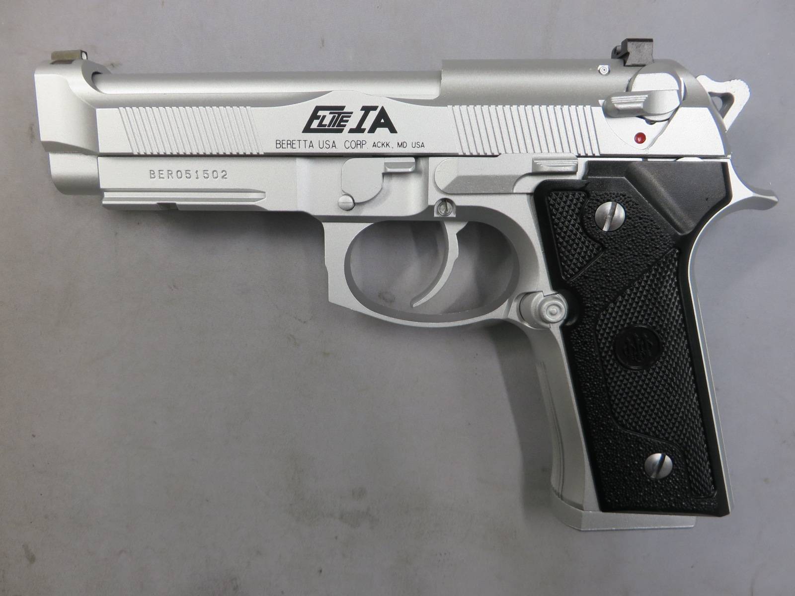 【ウエスタンアームズ】ベレッタM92FS エリート1A オールシルバー