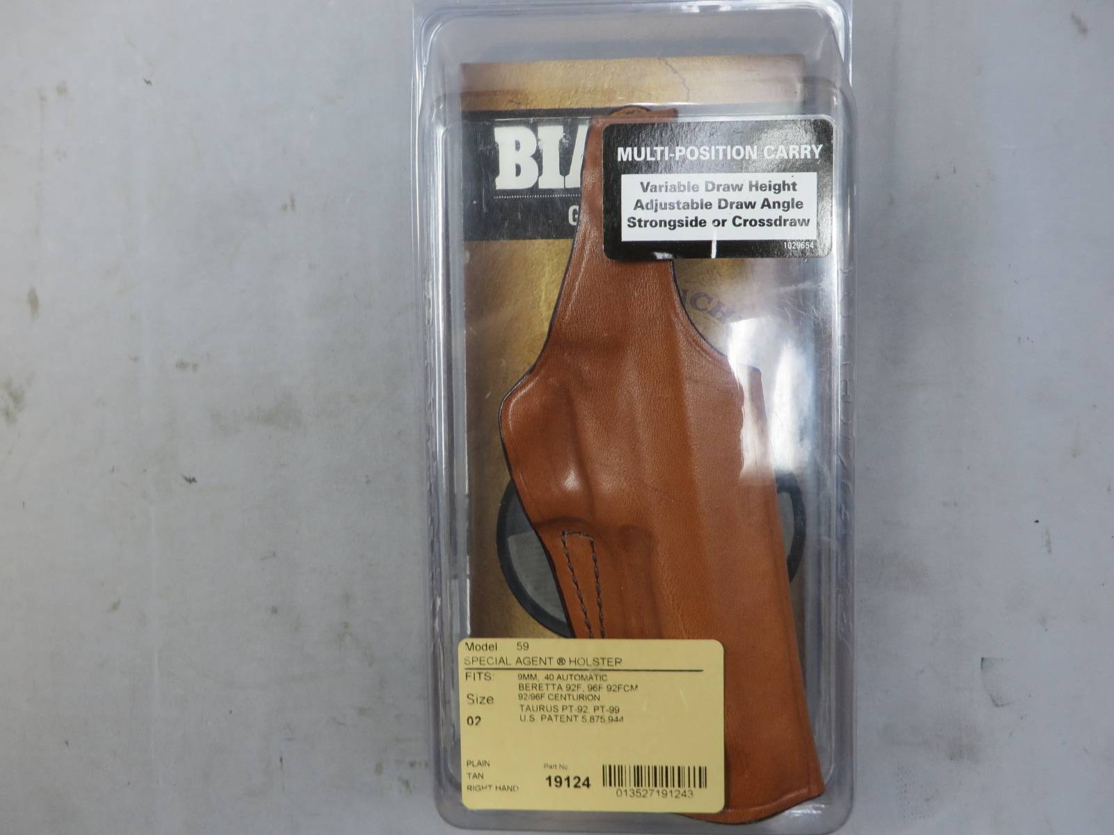 【BIANCHI】Model.59・ベレッタ m92F 他 スペシャル エージェント ホルスター TAN