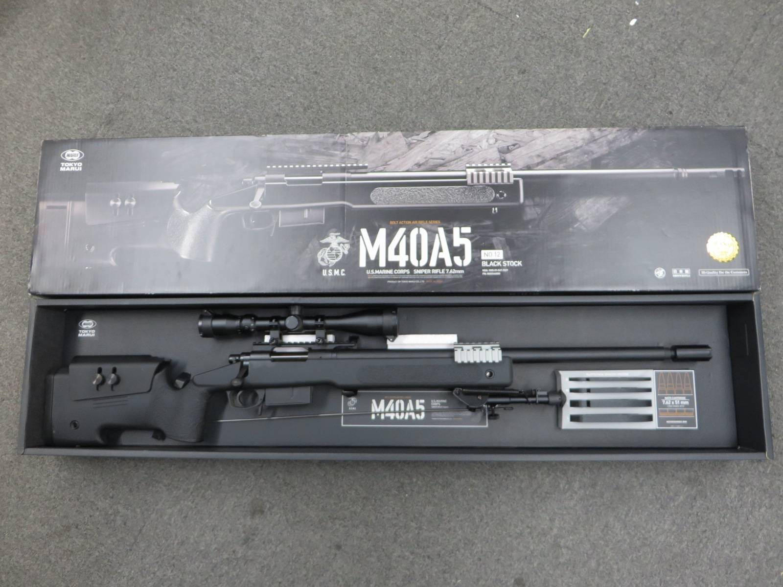 【東京マルイ】M40A5 ブラックストック・スコープ・バイポッド・トレーサー