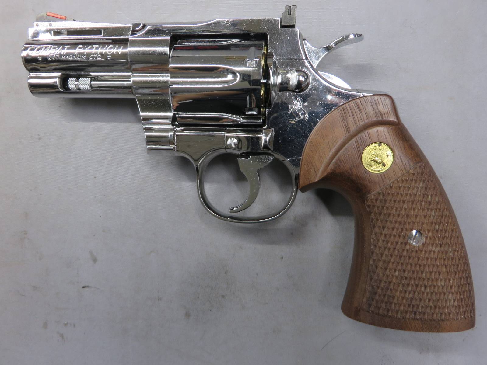 【タナカ】コルト パイソン 3in  ステンレス・木製グリップ