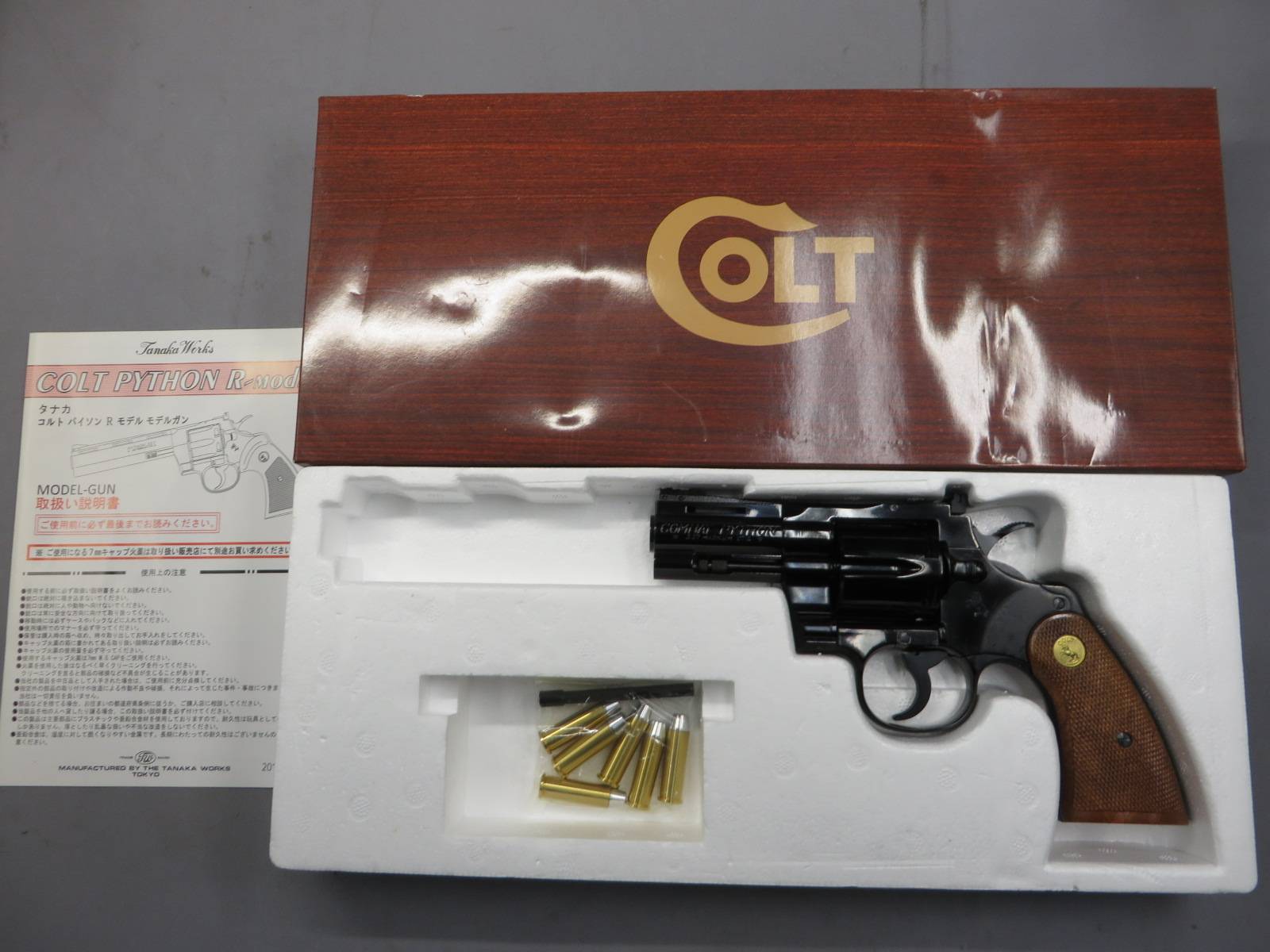 【タナカ】コルトパイソン.357mag 3in R-Model スチールフィニッシュ　モデルガン