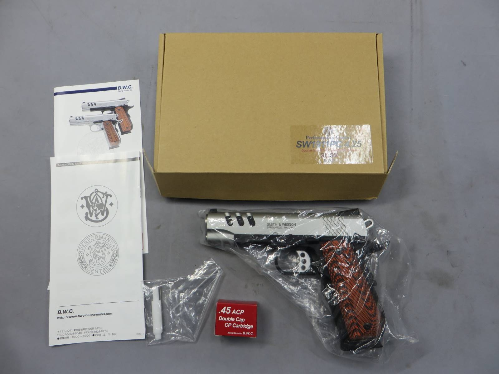 【BWC】S&W SW1911 PC 4.25 SL SV (スライドシルバー） モデル モデルガン