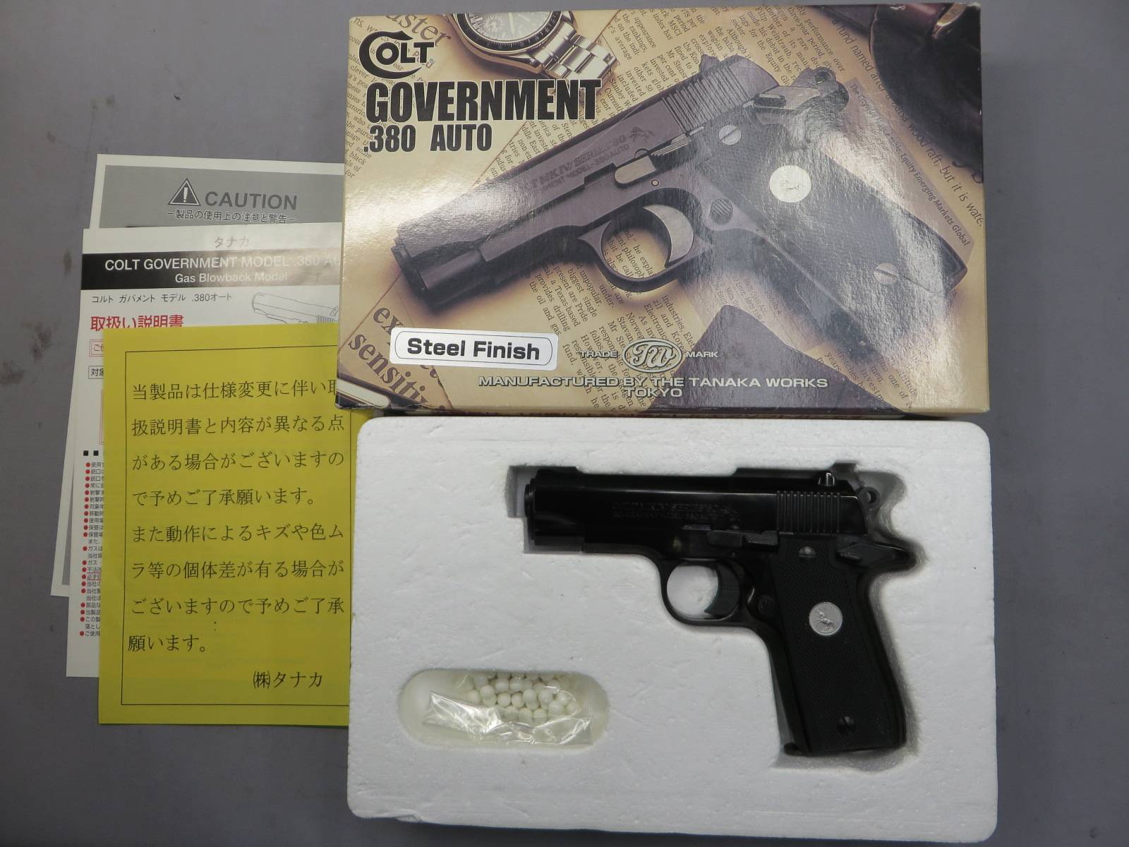 【タナカ】コルト ガバメント.380AUTO スチールフィニッシュ