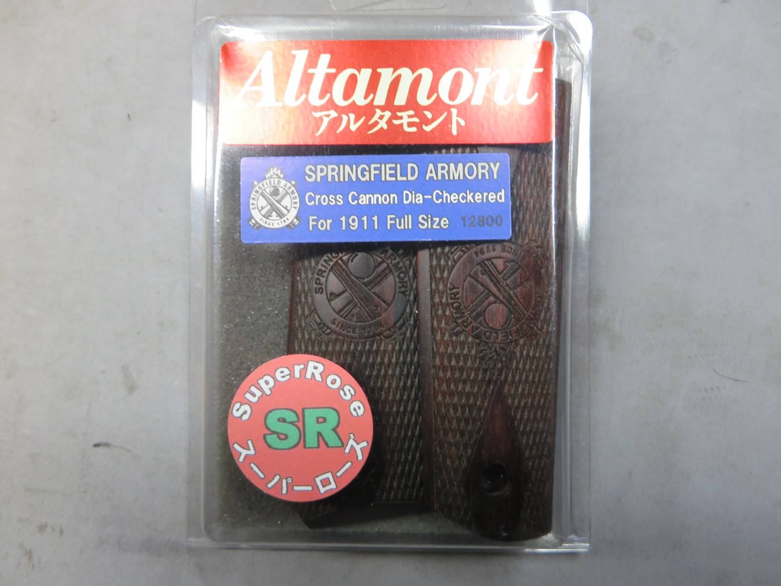 【アルタモント】SpringField Armory Cross Cannon Dia-Checkered フルサイズ グリップ（アンビ加工あり）