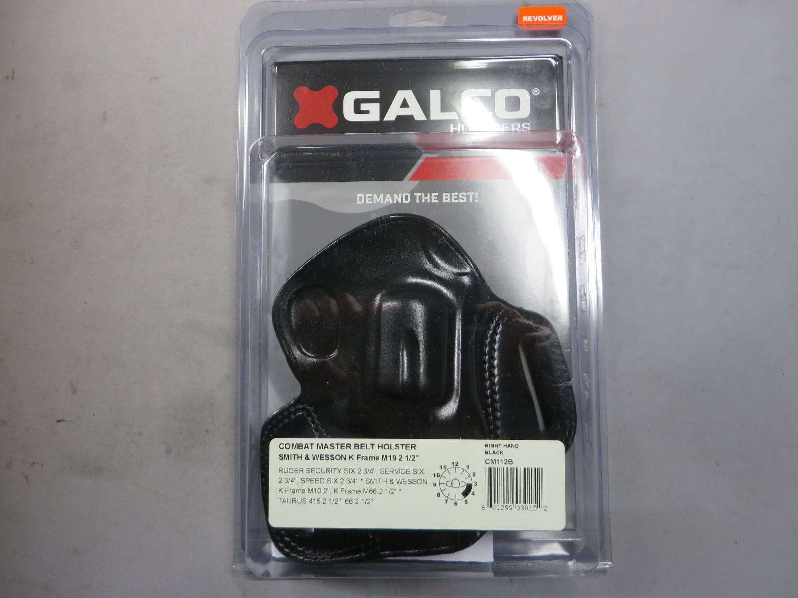 【GALCO】S&W Kフレーム コンバットマスター ベルト ホルスター CM112B