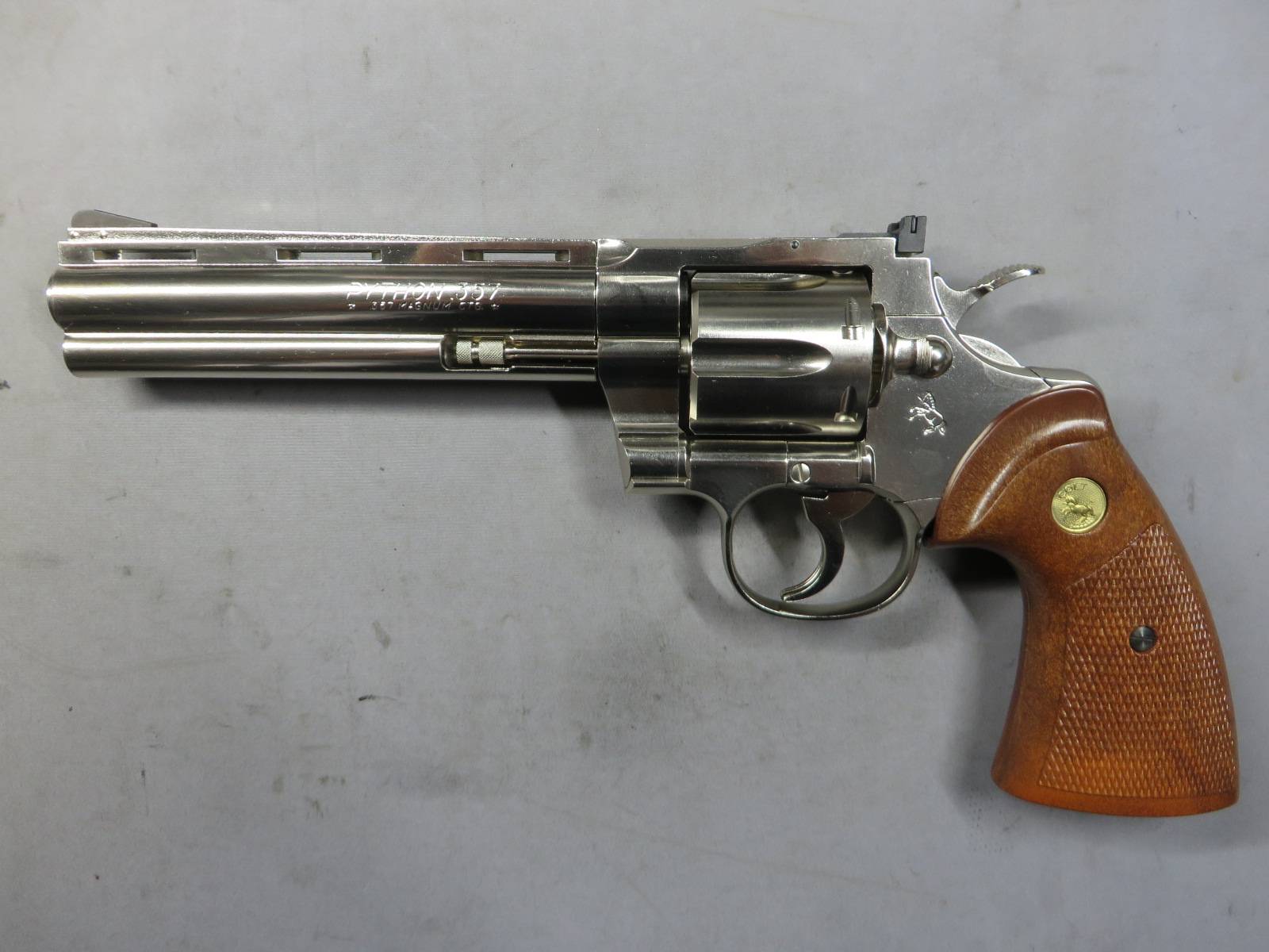 【タナカ】コルトパイソン.357mag 6in R-Model ニッケル