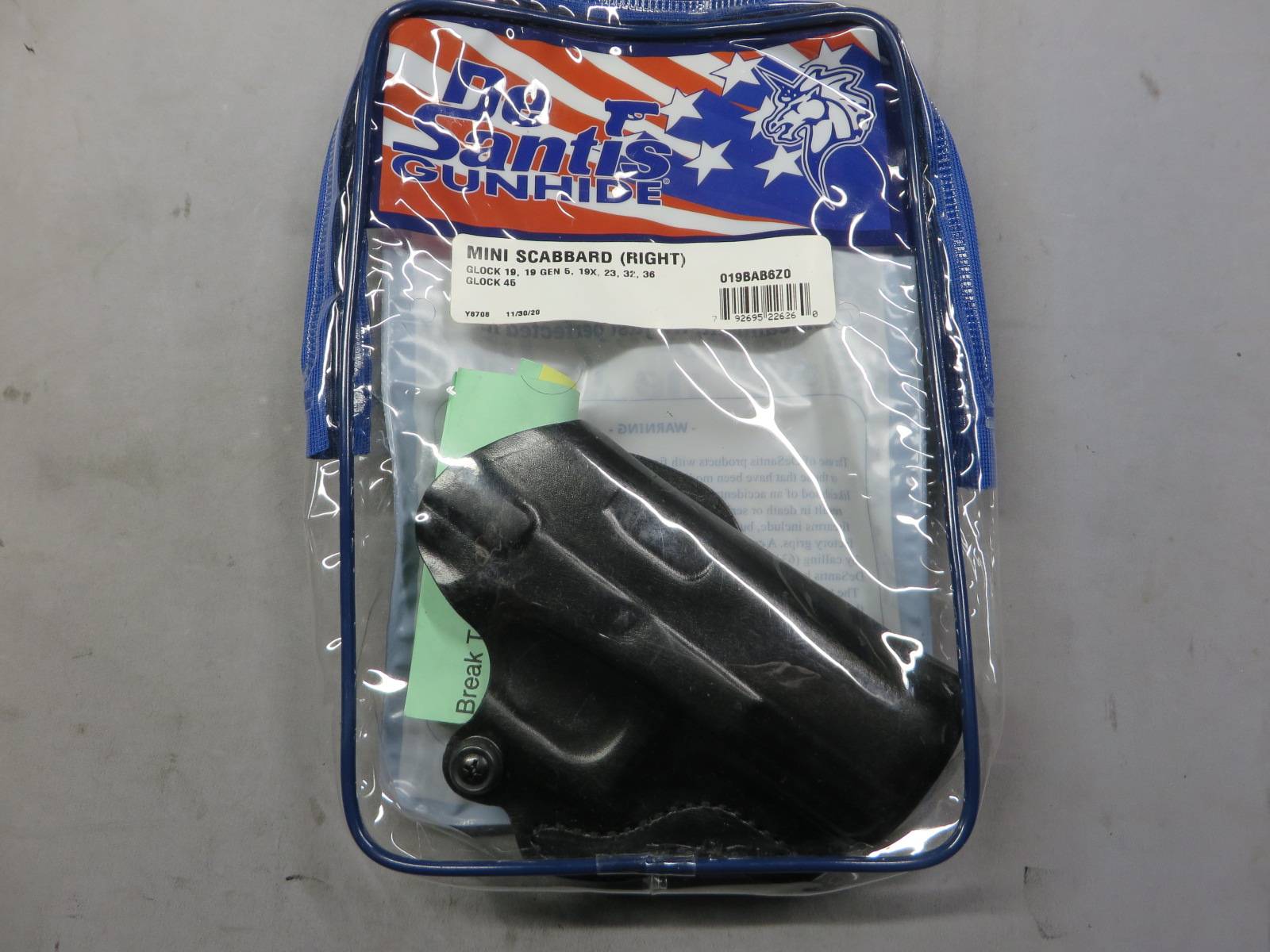 【DeSantis】MINI SCABBARD （RIGHT）ホルスター・Glock 19 19X 23 32 36 45
