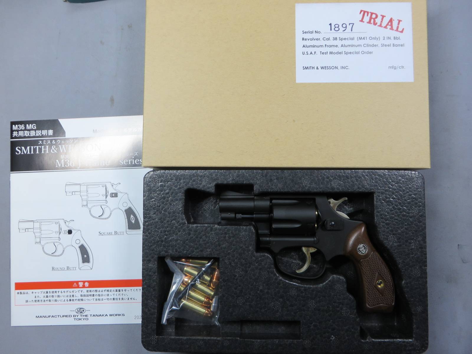 【タナカ】S&W .38 Chief Special Airweight “Baby Aircrewman” HW Ver.2  モデルガン