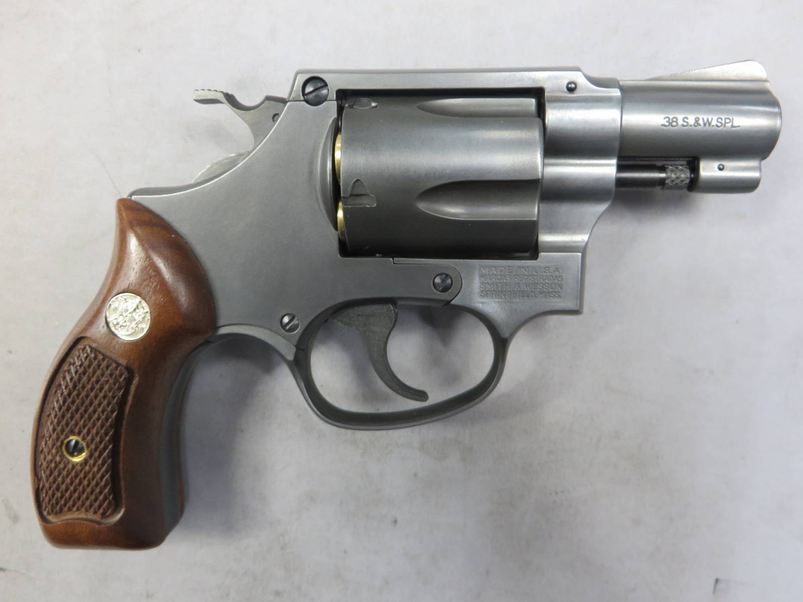 【マルシン】S&W M36 2in ブラック エクセレント HW 木製サービスグリップ 6ｍｍBB リアルXカート