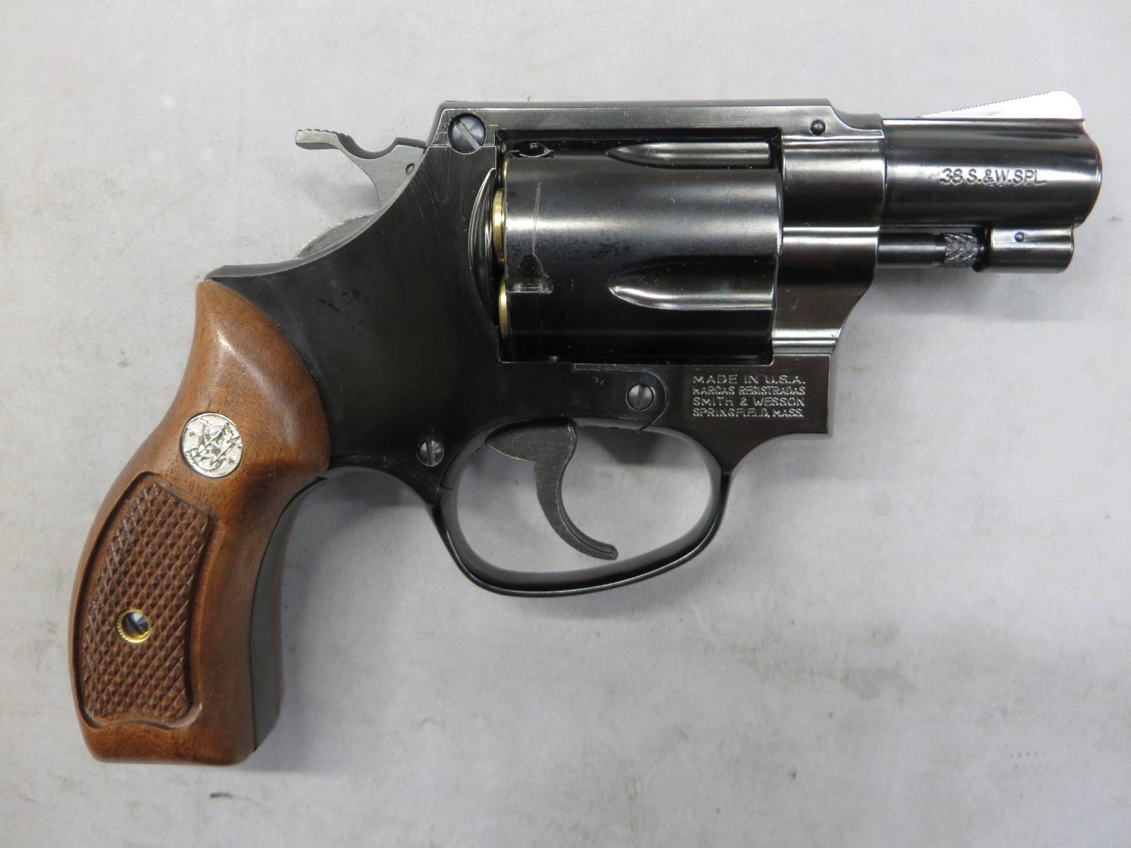 【マルシン】S&W M36 2in Wディープブラック 木製サービスグリップ 6ｍｍBB リアルXカート