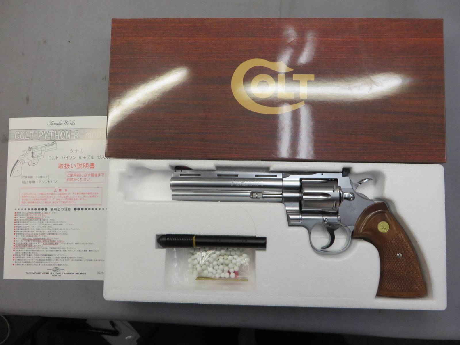 【タナカ】コルトパイソン.357mag 6in R-Model ステンレスフィニッシュ