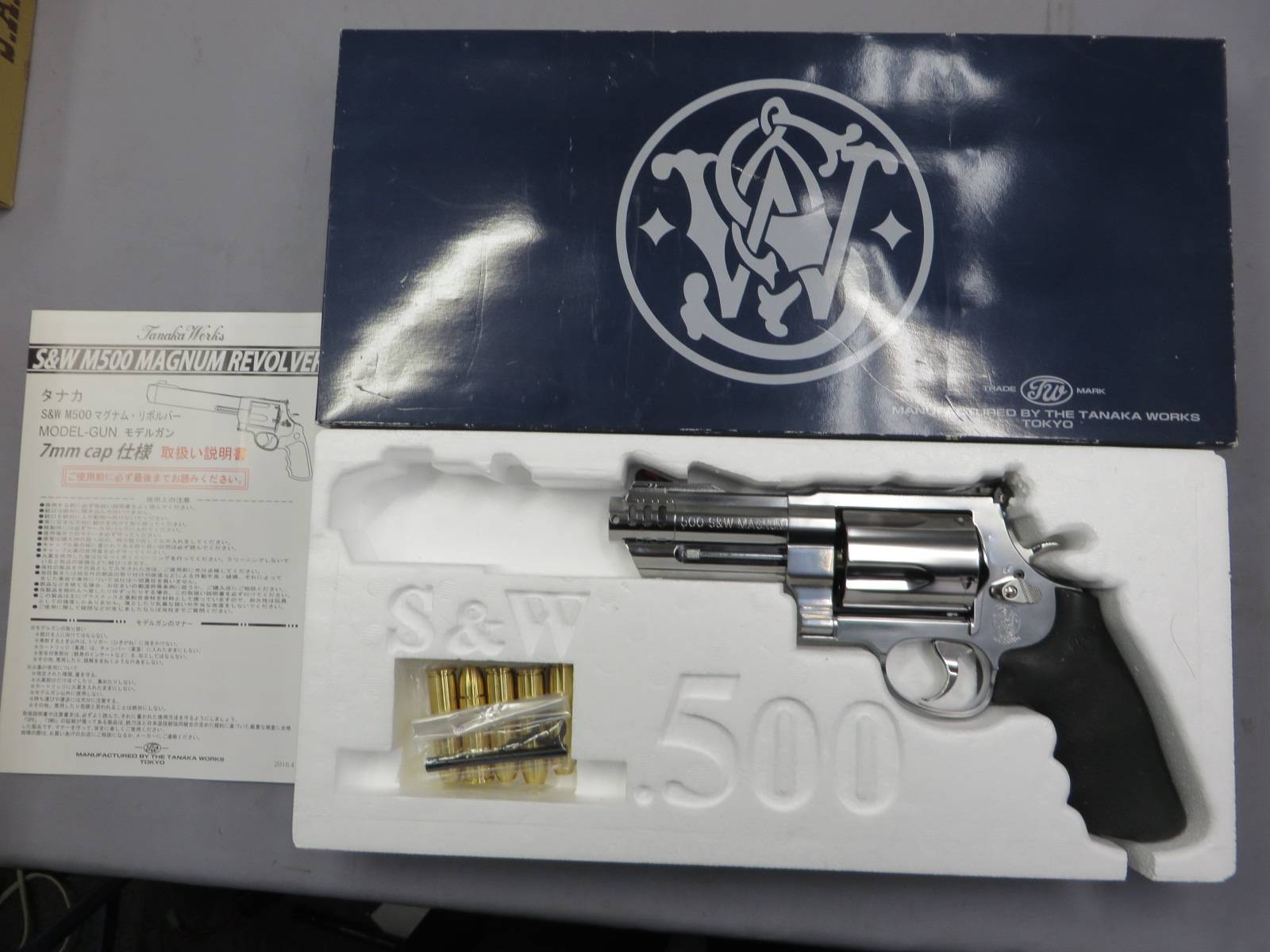 【タナカ】S&W M500 3+1in  ステンレス Ver.2 モデルガン