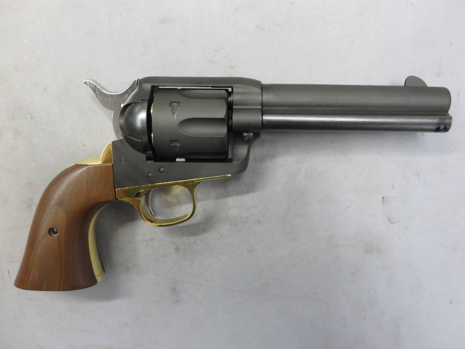 【マルシン】コルトSAA.45 シビリアン ブラススタイル HW 木製グリップ Xカートリッジ